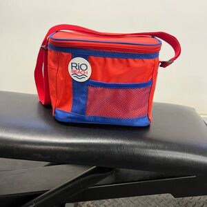 Red and Blue Insulated Cooler Bag